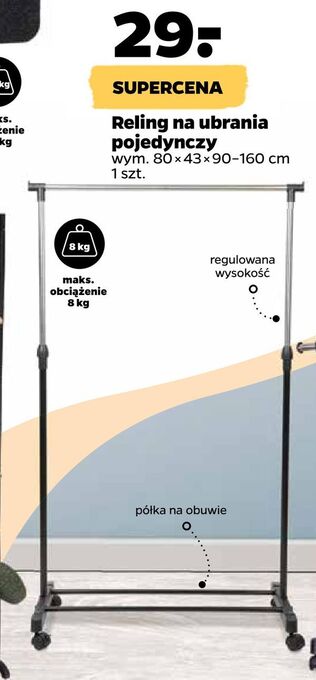Netto Reling na ubrania pojedynczy oferta