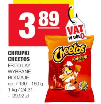 Cheetos chrupki kukurydziane o smaku ketchupowym 150 g