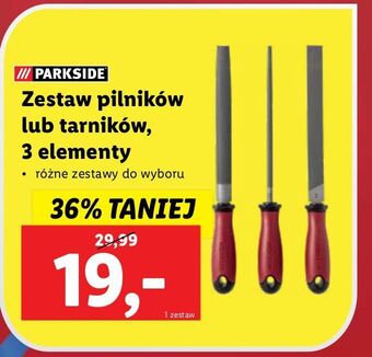 Lidl Zestaw tarników parkside oferta