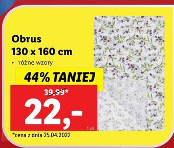 Lidl Obrus 130 x 160 cm oferta