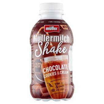 Delikatesy Centrum Müller müllermilch shake napój mleczny o smaku czekoladowo-ciasteczkowym 400 g oferta