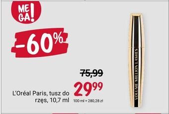Rossmann Tusz do rzęs l'oreal volume million lashes oferta