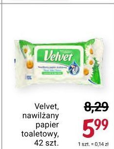Rossmann Papier toaletowy nawilżany rumianek & aloe vera velvet oferta