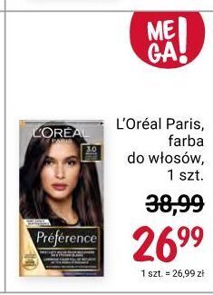 Rossmann Farba do włosów ciemny brąz 3.0 l'oreal preference oferta