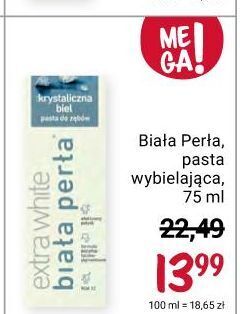 Rossmann Pasta do zębów krystaliczna biel biała perła extra white oferta