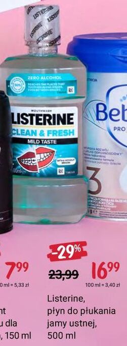 Rossmann Płyn do płukania mild taste listerine clean oferta