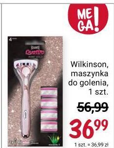Rossmann Maszynka do golenia + 4 wkłady wilkinson quattro for women oferta