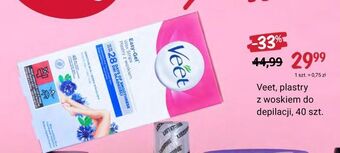 Rossmann Plastry z woskiem do depilacji ciała i nóg skóra wrażliwa veet easy-gel oferta