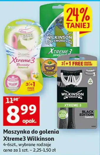 Auchan Maszynka do golenia wilkinson xtreme 3 beauty sensitive oferta