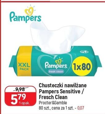 E.Leclerc Chusteczki nawilżane pampers sensitive oferta