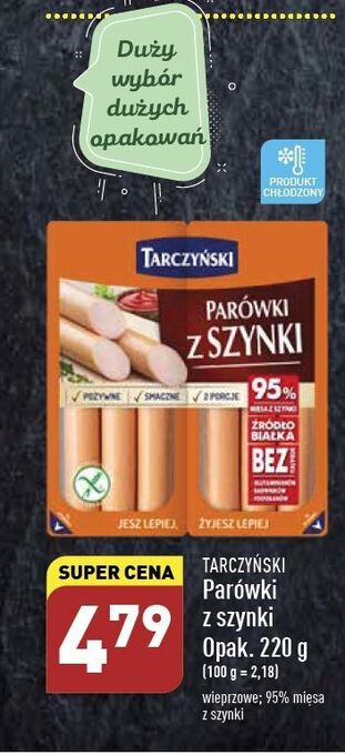 ALDI Parówki z szynki tarczyński oferta