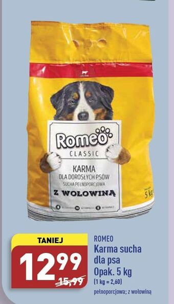 ALDI Karma dla psa z wołowina romeo (karma) oferta