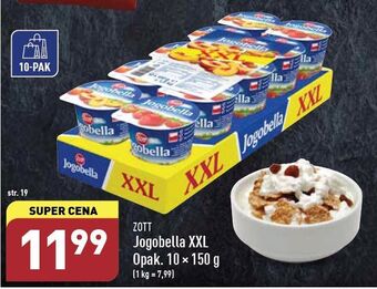 Jogurt truskawka + jogurt brzoskwinia zott jogobella