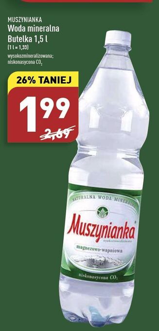 ALDI Woda gazowana muszynianka oferta