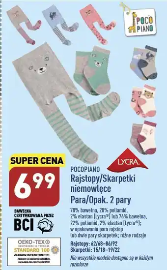 ALDI Rajstopy niemowlęce rozm. 62/68 pocopiano oferta