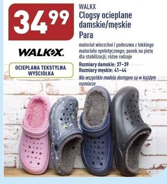 ALDI Clogsy damskie ocieplane 37-39 walkx oferta