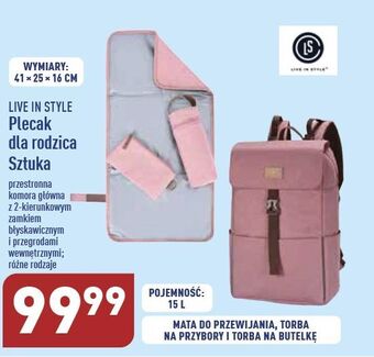ALDI Plecak dla rodzica 15 l live in style oferta