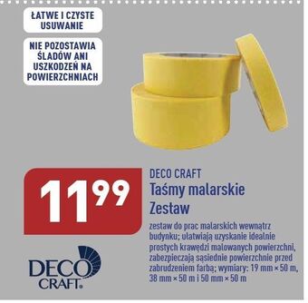 ALDI Taśma malarska papierowa 50 mm deco craft oferta