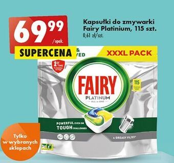 Biedronka Tabletki do zmywarki lemon fairy platinium all in 1 oferta