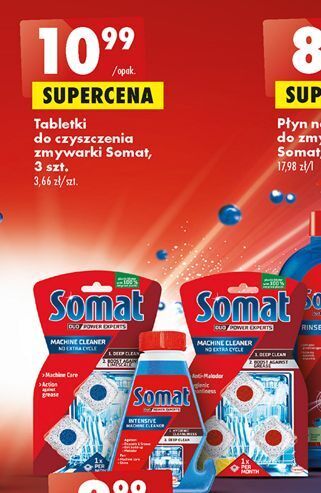 Biedronka Kapsułki do czyszczenia zmywarki somat machine cleaner oferta
