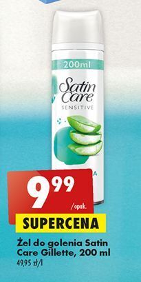 Biedronka Żel do golenia sensitive skin gillette satin care oferta