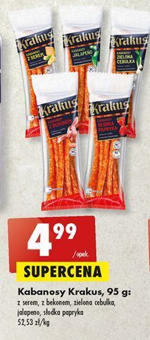 Biedronka Kabanosy z bekonem krakus animex oferta