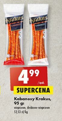 Biedronka Kabanosy drobiowo-wieprzowe krakus animex oferta