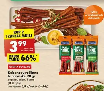 Biedronka Kabanosy piri-piri tarczyński roślinne oferta