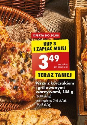 Biedronka Pizza z kurczakiem i grillowanymi warzywami oferta