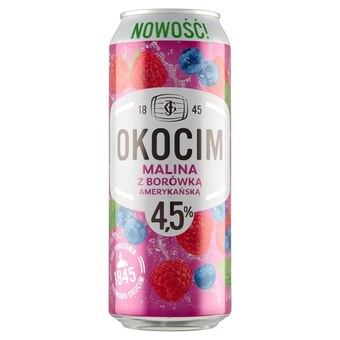 Okocim piwo jasne malina z borówką amerykańską 500 ml