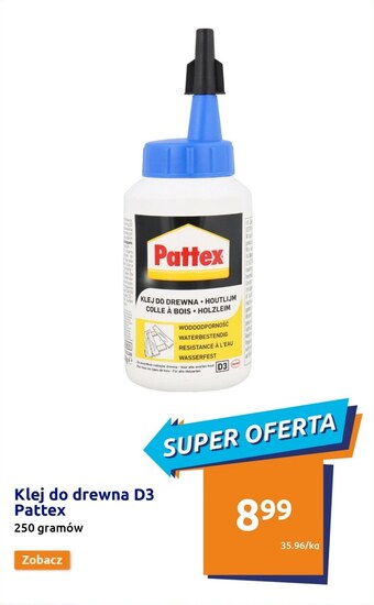 Action Klej do drewna pattex oferta