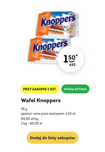 Żabka Wafel knoppers oferta