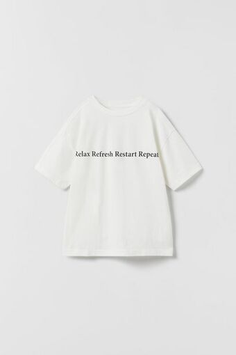 ZARA Slogan print t-shirt oferta
