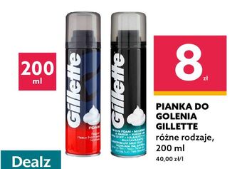 Dealz Pianka do golenia skóry normalnej gillette foam oferta