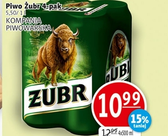 Prim Market Żubr piwo jasne 2 l (4 x 0,5 l) oferta