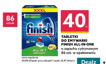 Dealz Tabletki do zmywarek lemon finish all in 1 oferta