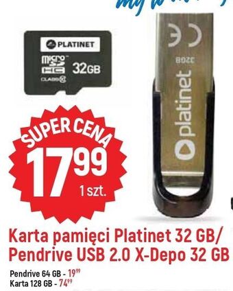 E.Leclerc Pendrive x-depo 64 gb platinet oferta