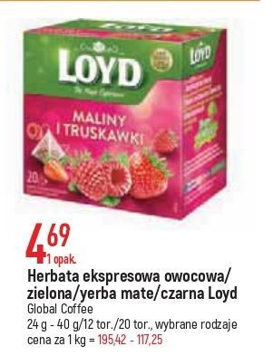 E.Leclerc Herbata z aromatem mandarynki loyd tea yerba mate oferta