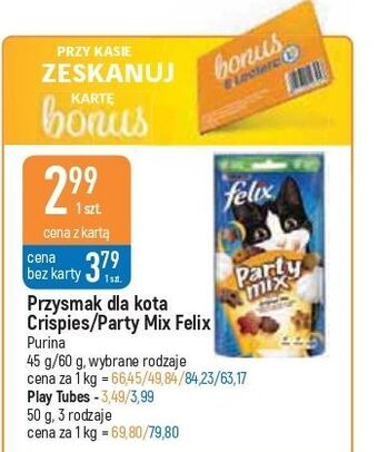 E.Leclerc Przysmak o smaku indyka i szynki purina felix play tubes oferta
