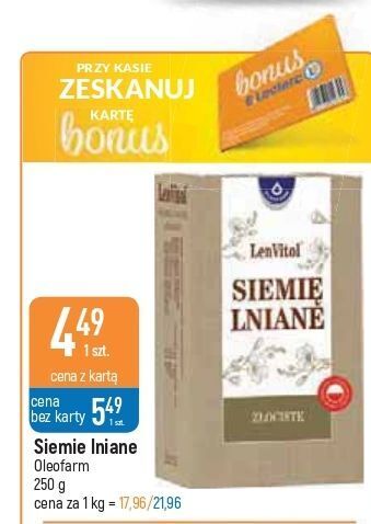 E.Leclerc Siemię lniane złociste oleofarm oferta