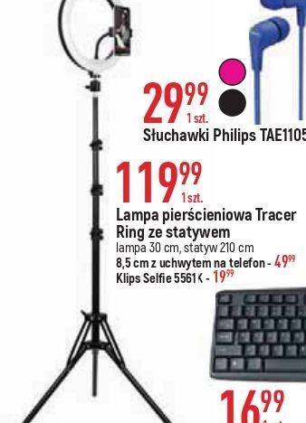 E.Leclerc Lampa led pierścieniowa z uchwytem 8.5 cm tracer oferta