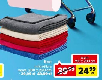 Carrefour Koc z mikrofibry 200 x 220 cm oferta