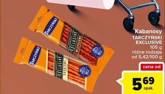 Carrefour Kabanosy wieprzowe tarczyński exclusive oferta