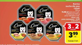 Carrefour Karma dla psa teryna klasyczna z delikatną cielęciną i drobiem cesar (karma) oferta