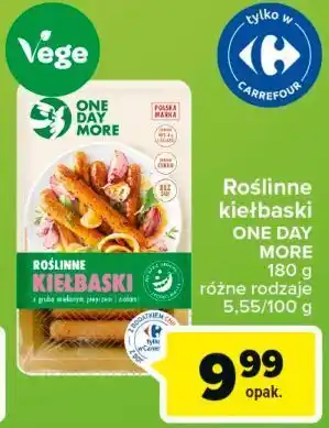 Carrefour Roślinne kiełbaski one day more oferta