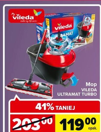 Carrefour Mop płaski ultramat turbo vileda oferta