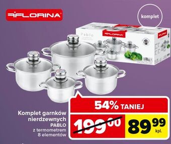 Carrefour Zestaw garnków z termometrem pablo florina (florentyna) oferta