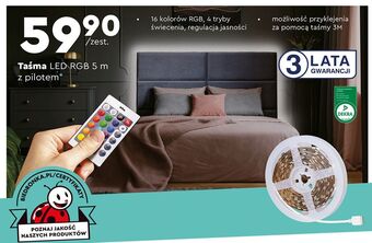 Biedronka Taśma led zmieniająca kolory 5 m lethe oferta
