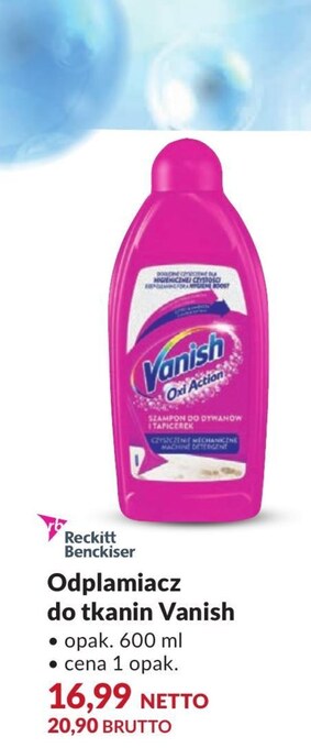 Makro Odplamiacz do tkanin vanish oferta