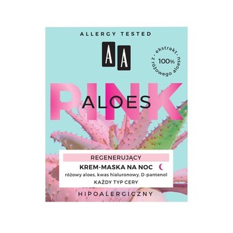 Carrefour Aa aloes pink regenerujący krem-maska na noc 50 ml oferta